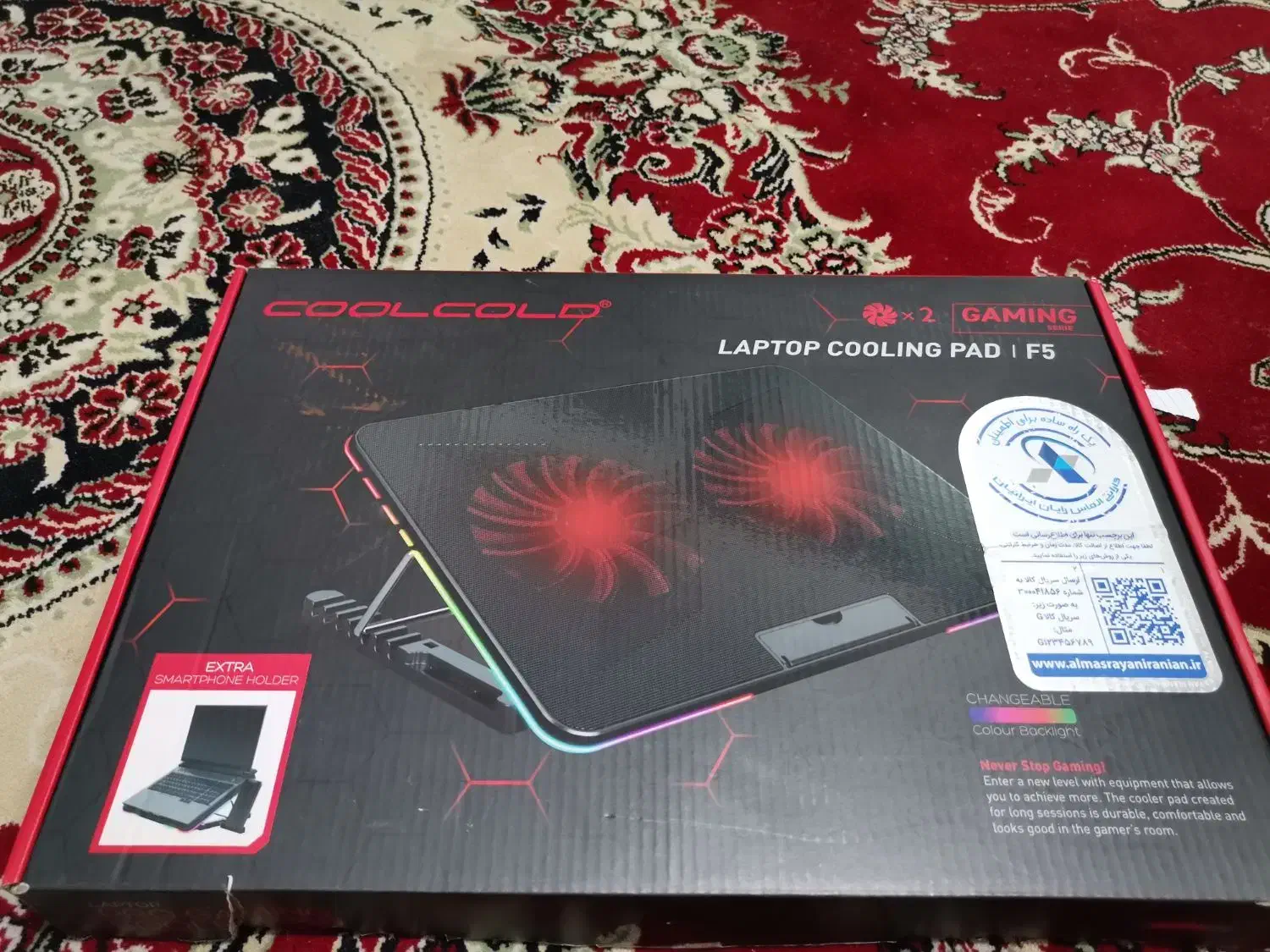 خنک کننده لپ تاپ گیمینگ مدل F5 دو فن کاملا نو|قطعات و لوازم جانبی رایانه|پیشوا, |دیوار