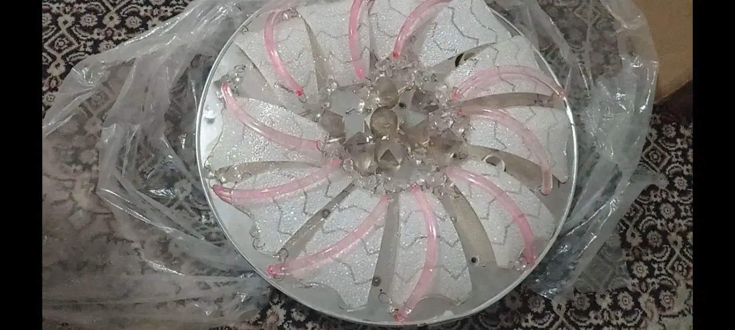 لوستر سقفی مدرن کریستالیLED کنترلی|لوستر و چراغ آویز|ورامین, ورامین|دیوار