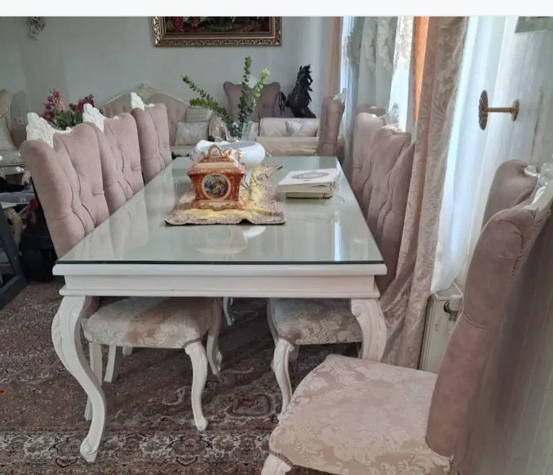 مبل ۹ نفره میز ناهار خوری ۸ نفره خیلی تمیز و سالم|مبلمان خانگی و میز عسلی|شهریار, شهریار|دیوار