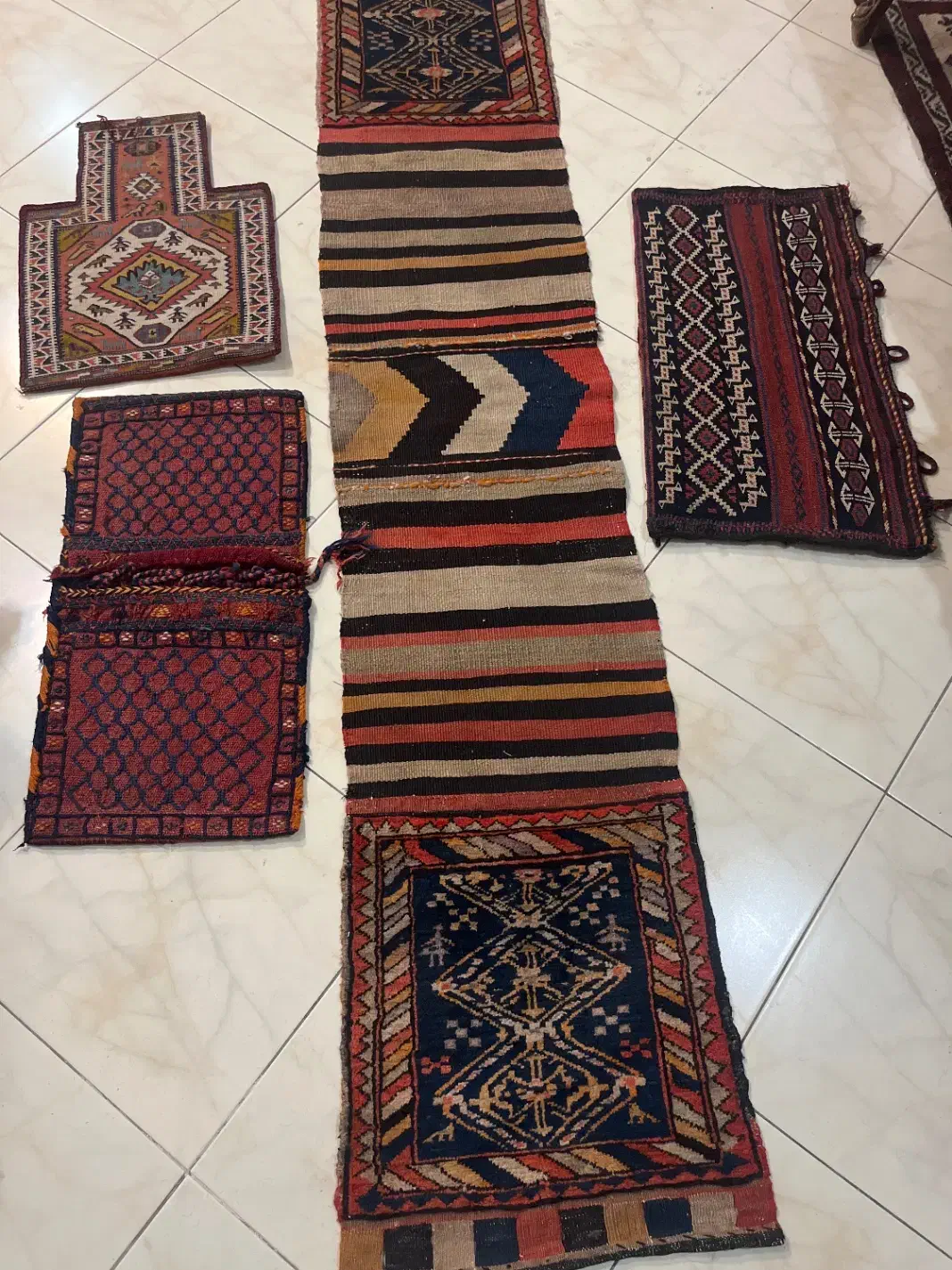 دستبافت انتیک خورجین، نمکدان و چنته قدیمی|کلکسیون اشیاء عتیقه|تهران, شهرک غرب|دیوار