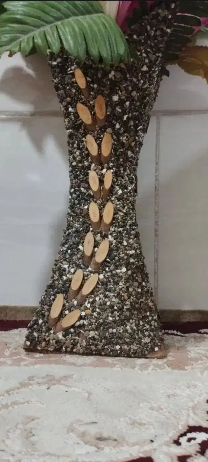 3 تا گلدان چوبی|گل مصنوعی|کرمان, |دیوار