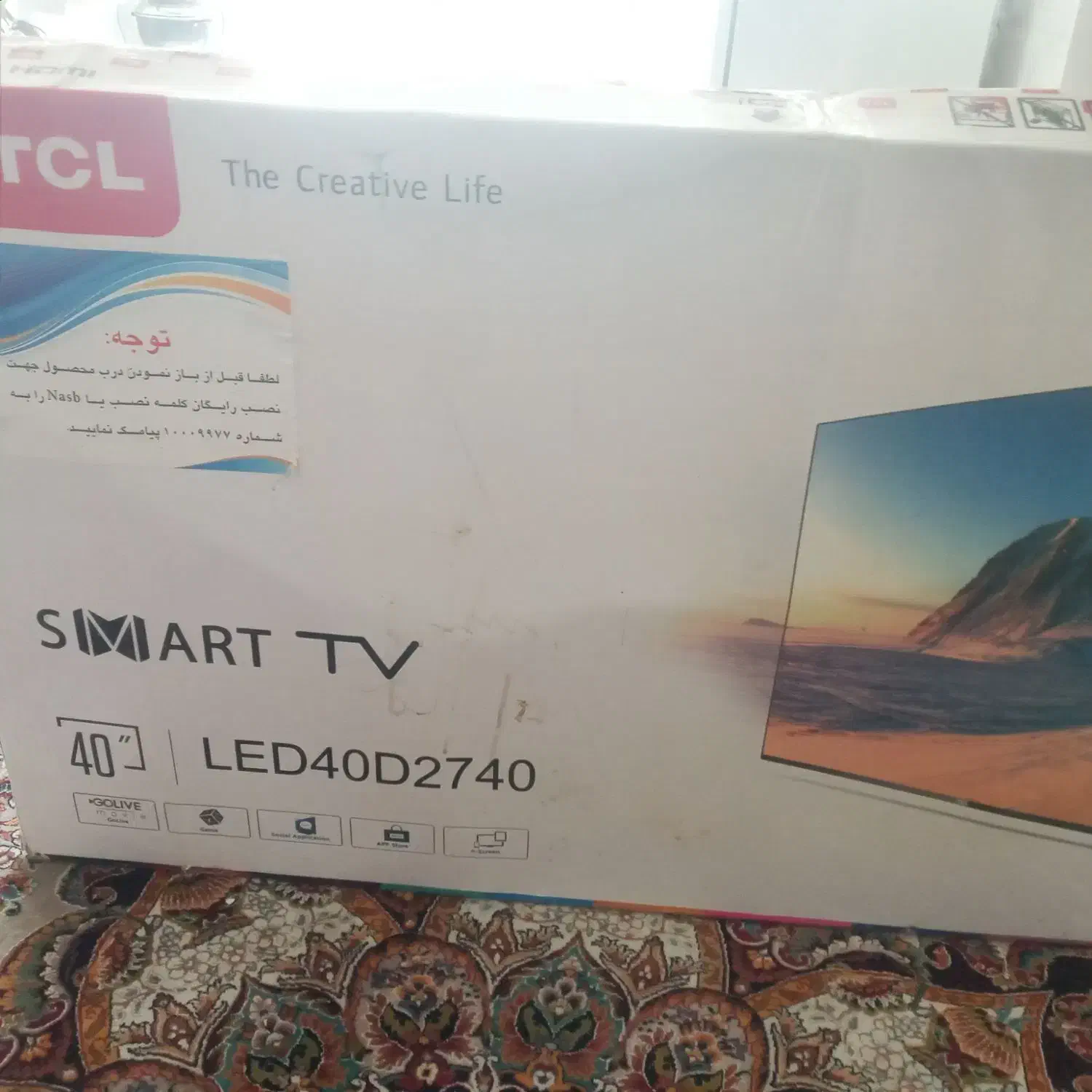 تلویزیون TCL 40 اینچ|تلویزیون و پروژکتور|صفادشت, |دیوار