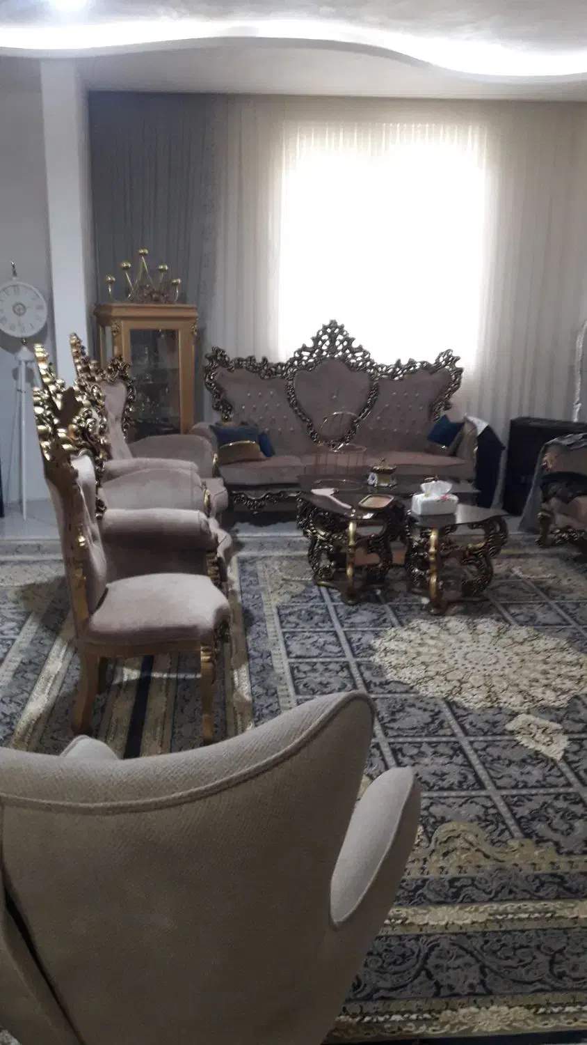 سرویس مبلمان استیل۹نفره|مبلمان خانگی و میز عسلی|چناران, |دیوار