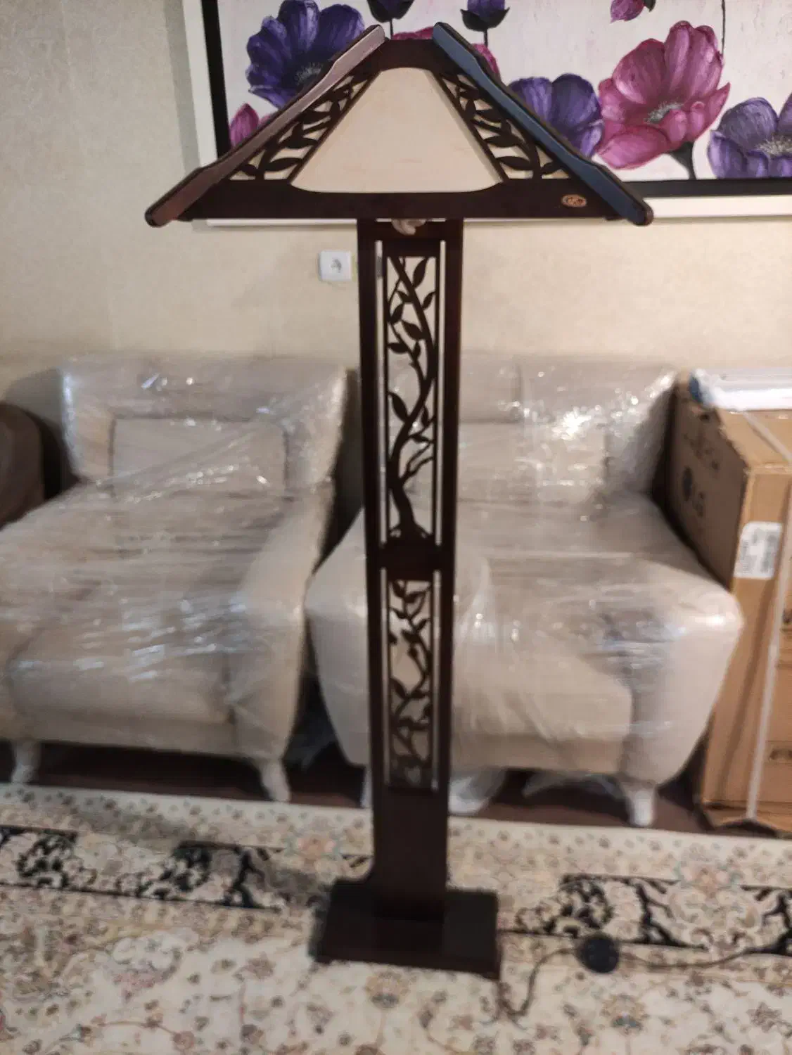 آباژور چوبی|چراغ خواب و آباژور|تهران, گلستان (شهرک راه آهن)|دیوار