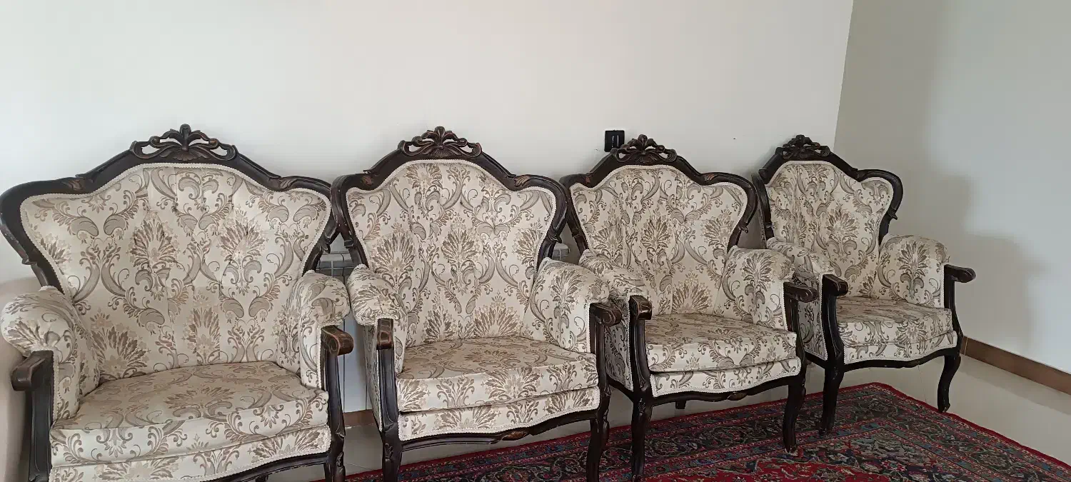یک دست مبل سلطنتی هفت نفره|مبلمان خانگی و میز عسلی|نوشهر, |دیوار