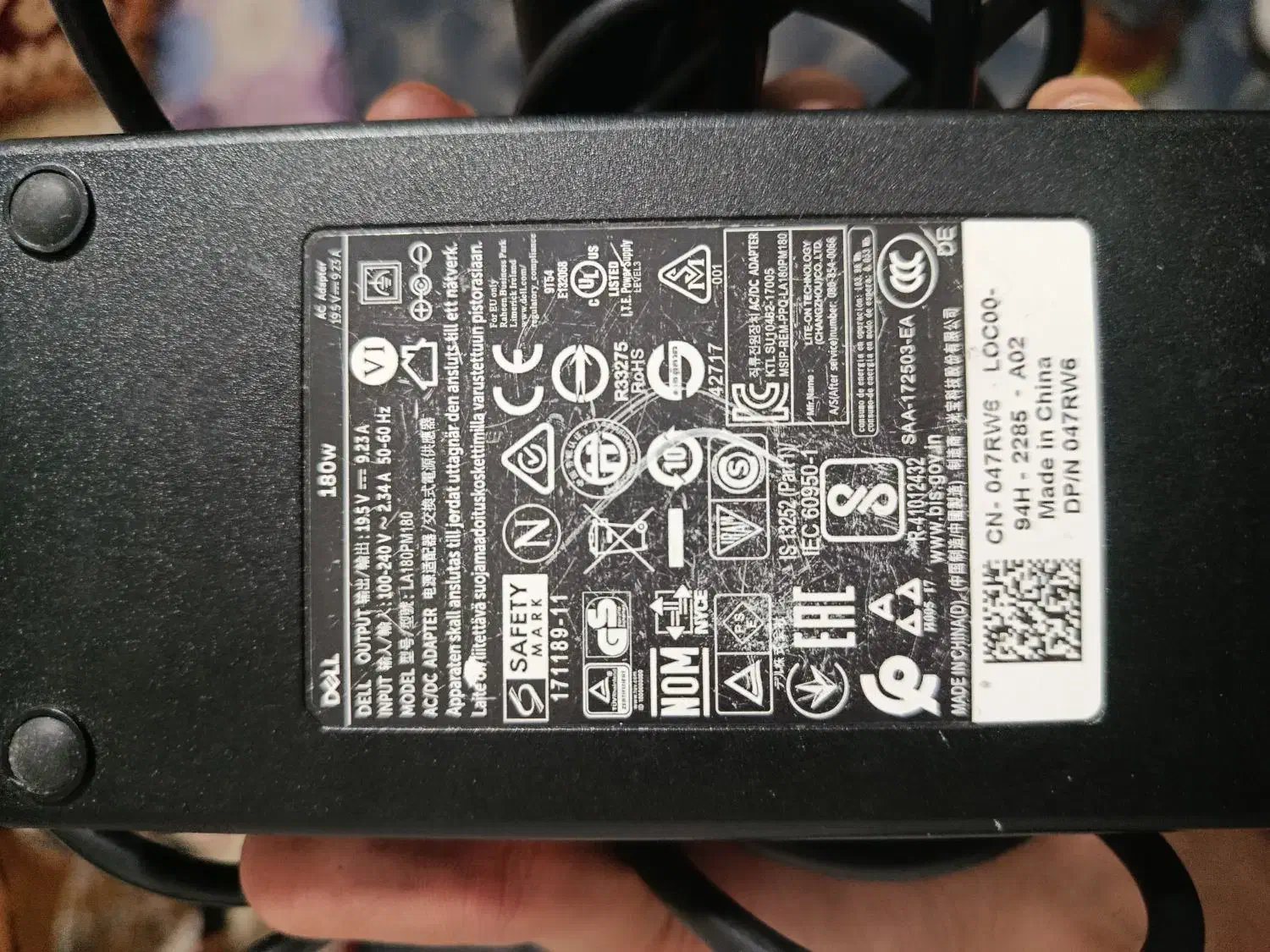 شارژر لپ تاپ دل 180w وات|قطعات و لوازم جانبی رایانه|تهران, امین حضور|دیوار