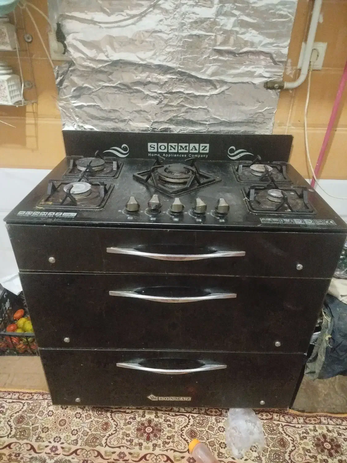 اجاق گاز پنج شعله صفحه شیشه ای|اجاق گاز و لوازم برقی پختوپز|میرجاوه, |دیوار