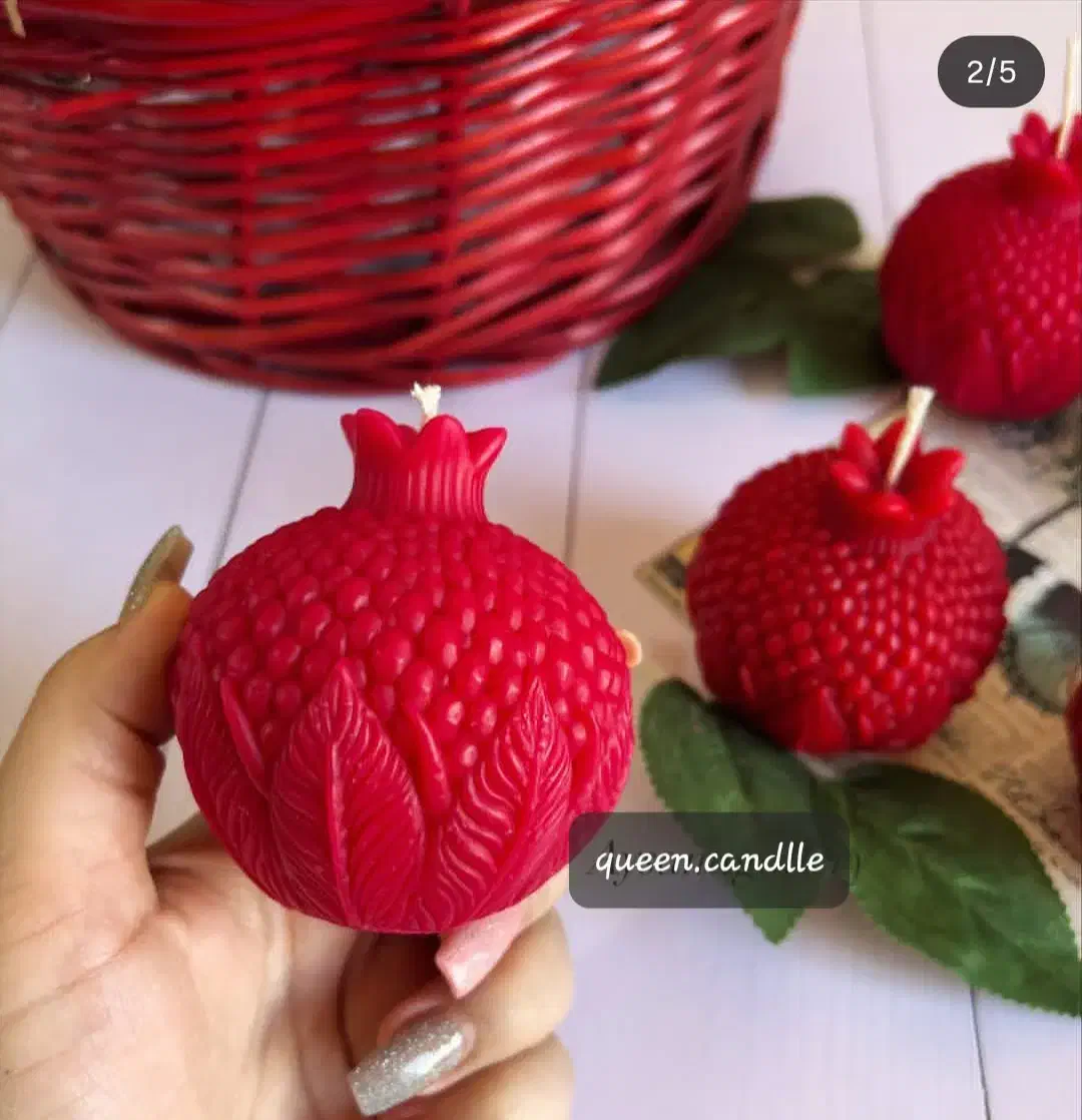 شمع انار دون قطر ۶ سانت بسته ۳ عددی|صنایع دستی و سایر لوازم تزئینی|تهران, ستارخان|دیوار