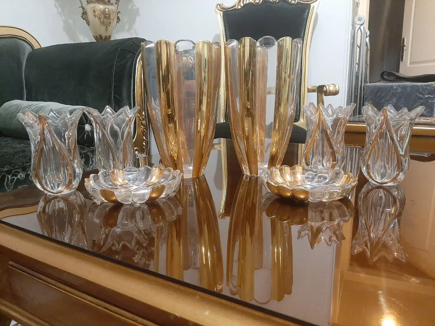 لاله چین وآویز عصفور اصل گلدان و کاسه آماریس|لوستر و چراغ آویز|تهران, نیکنام|دیوار