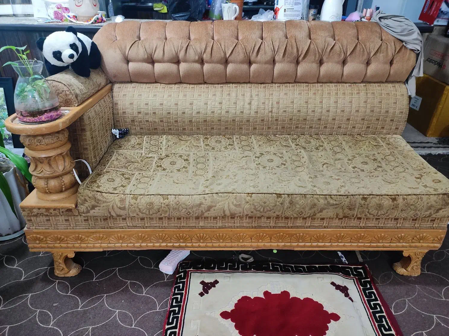 مبل دست دوم سه تیکه سه نفره (۹ نفره) ۳۰ میلیون|مبلمان خانگی و میز عسلی|شیراز, شهرک رضوان|دیوار