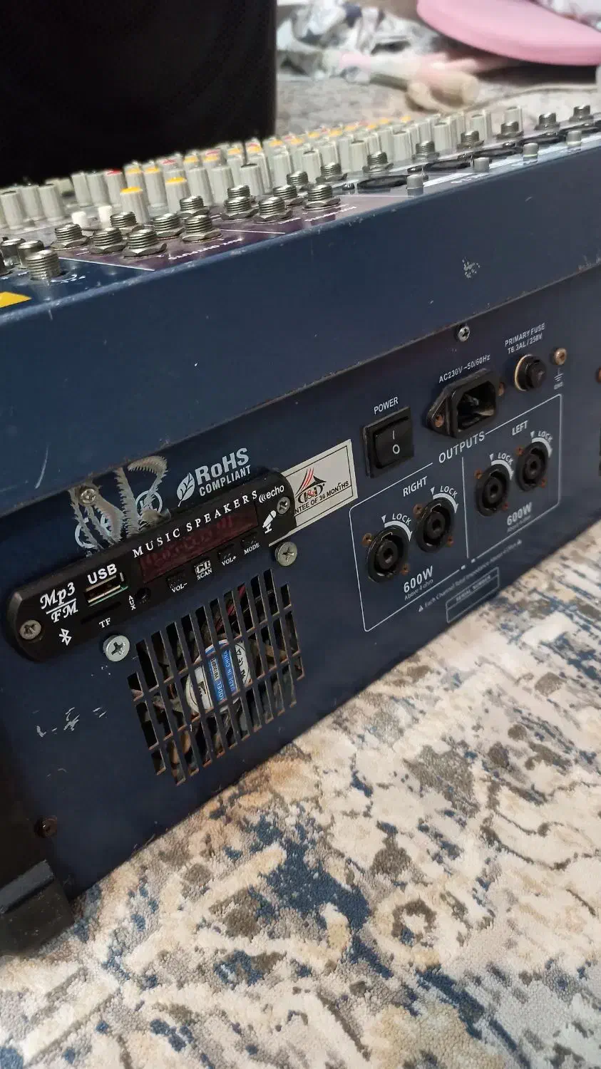 اکو امپلی فایر پاور میکسر به همراه ۲ عدد باند|سیستم صوتی خانگی|اهواز, یوسفی|دیوار