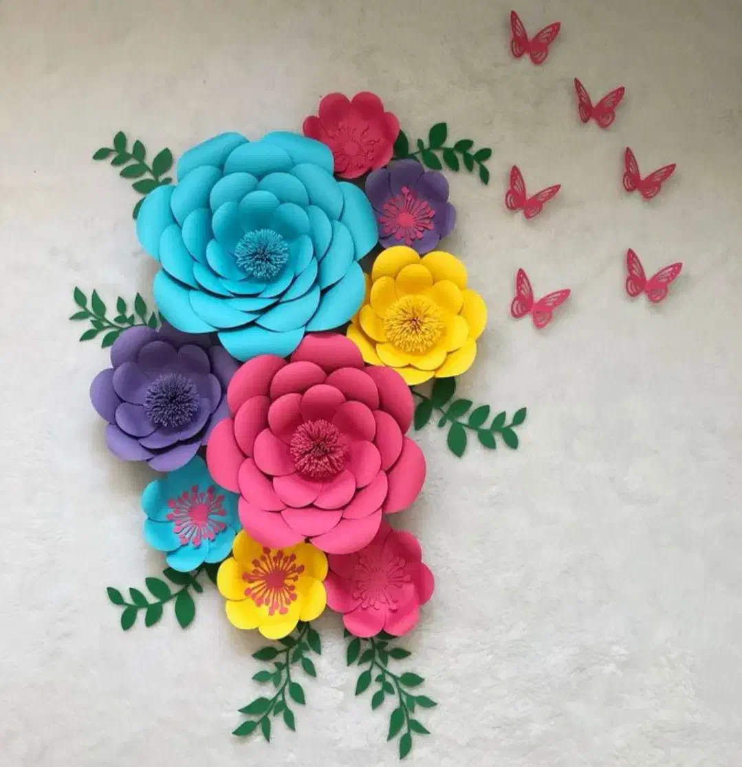 گل کاغذی،گل دکوراتیو،تم تولد،دیزاین،گل آرایی|گل مصنوعی|ری, علایین|دیوار