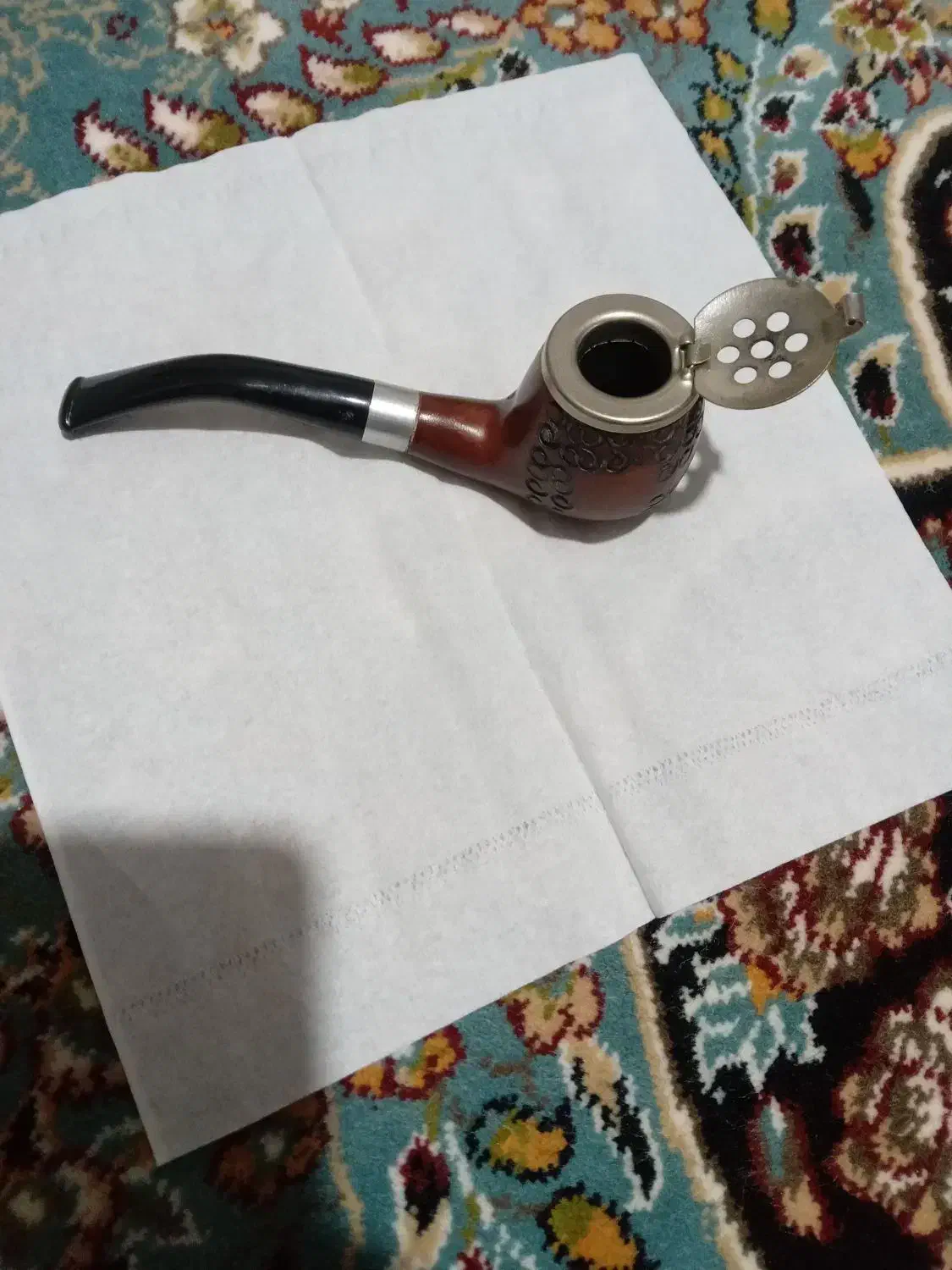 پیپ چوبی طرح دار|کلکسیون اشیاء عتیقه|مراغه, |دیوار