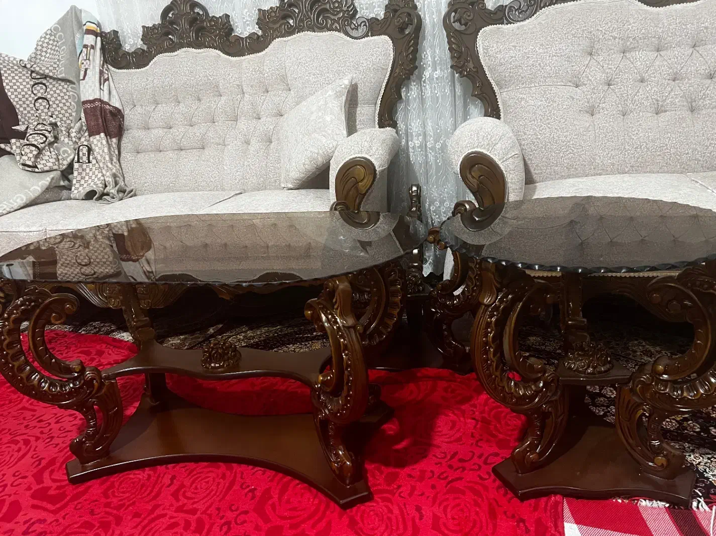 میز جلو مبلی با عسلی دوعدد اکبند نو|مبلمان خانگی و میز عسلی|قرچک, مهدیه|دیوار