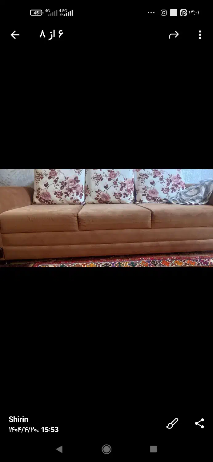 ست مبلمان 7نفره|مبلمان خانگی و میز عسلی|زرقان, |دیوار