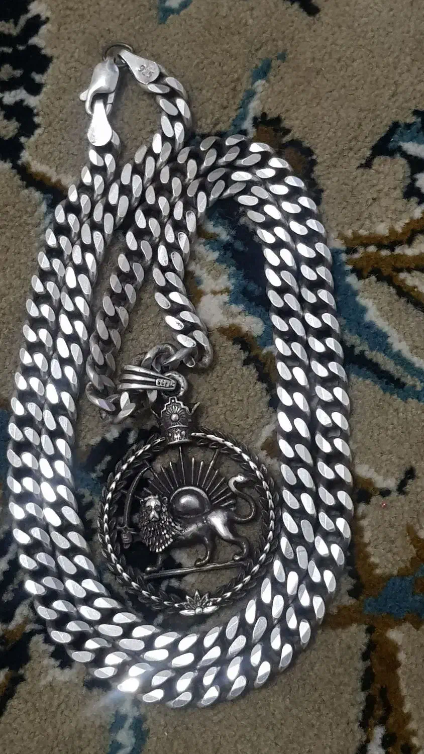 زنجیر و پلاک نقره کارتیر|جواهرات|پاکدشت, پاکدشت (مامازند)|دیوار