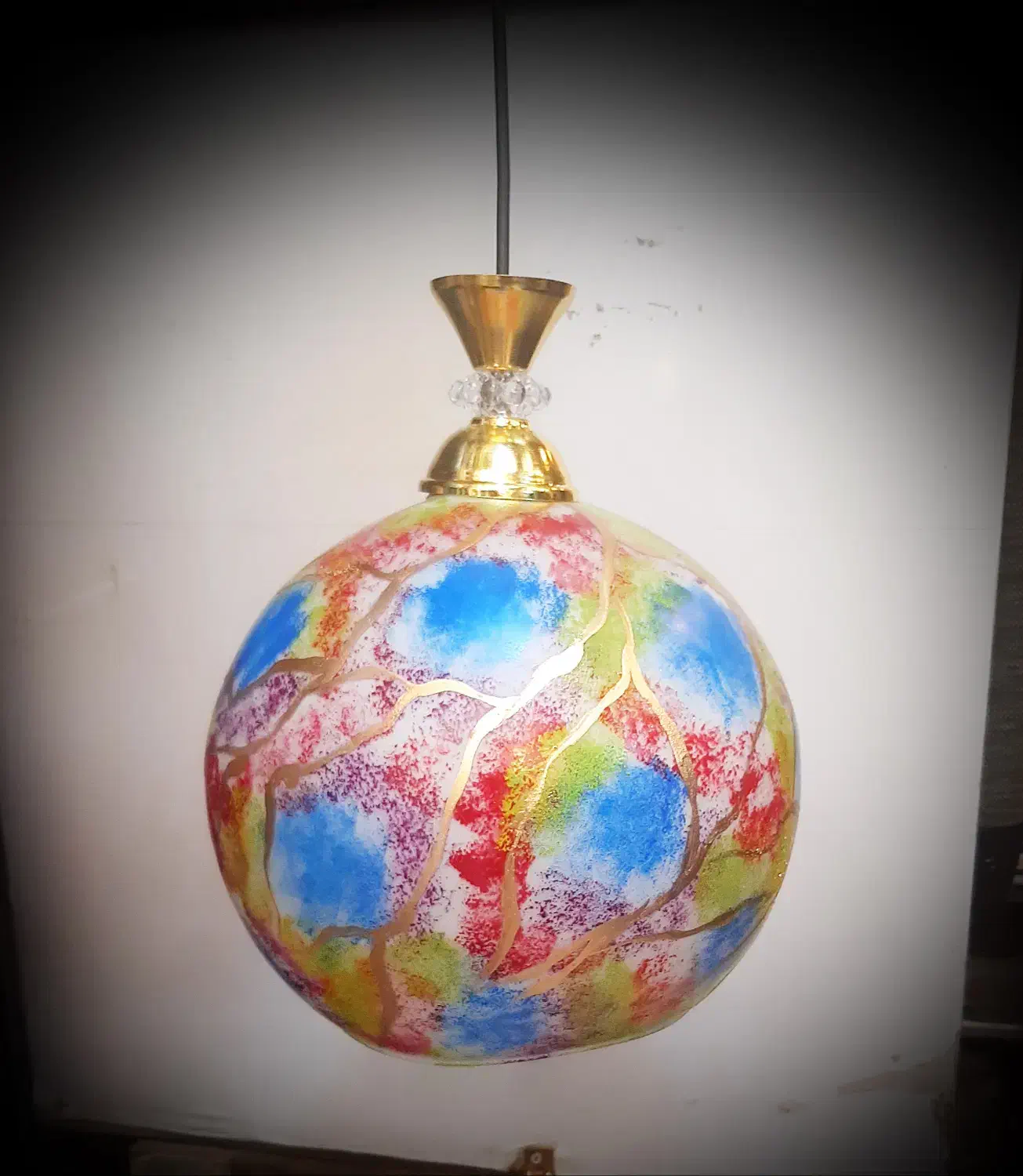 آکبند لوستر آویز تک شعله حباب سایز 25رنگی پتینه ای|لوستر و چراغ آویز|تهران, فردوسی|دیوار