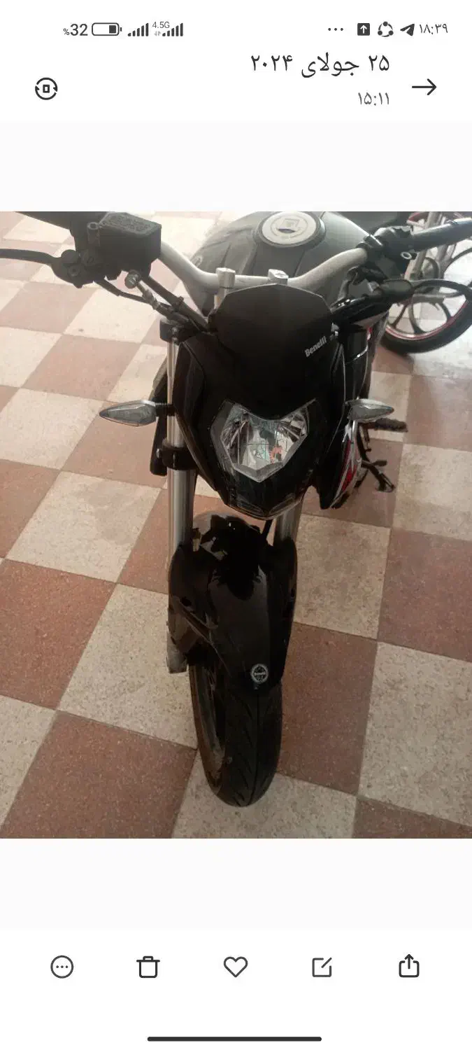 موتور بنلی ۱۵۰ نیو فیس|موتورسیکلت|اصفهان, مصلی|دیوار