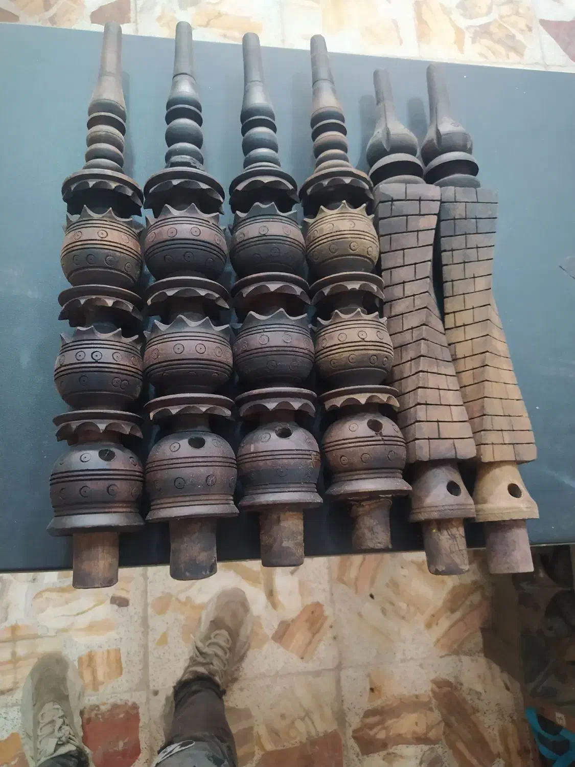 تعدادی تنه قلیان وشلنک چرم آب بندی شده|کلکسیون و سرگرمی|رشت, حومه رشت|دیوار