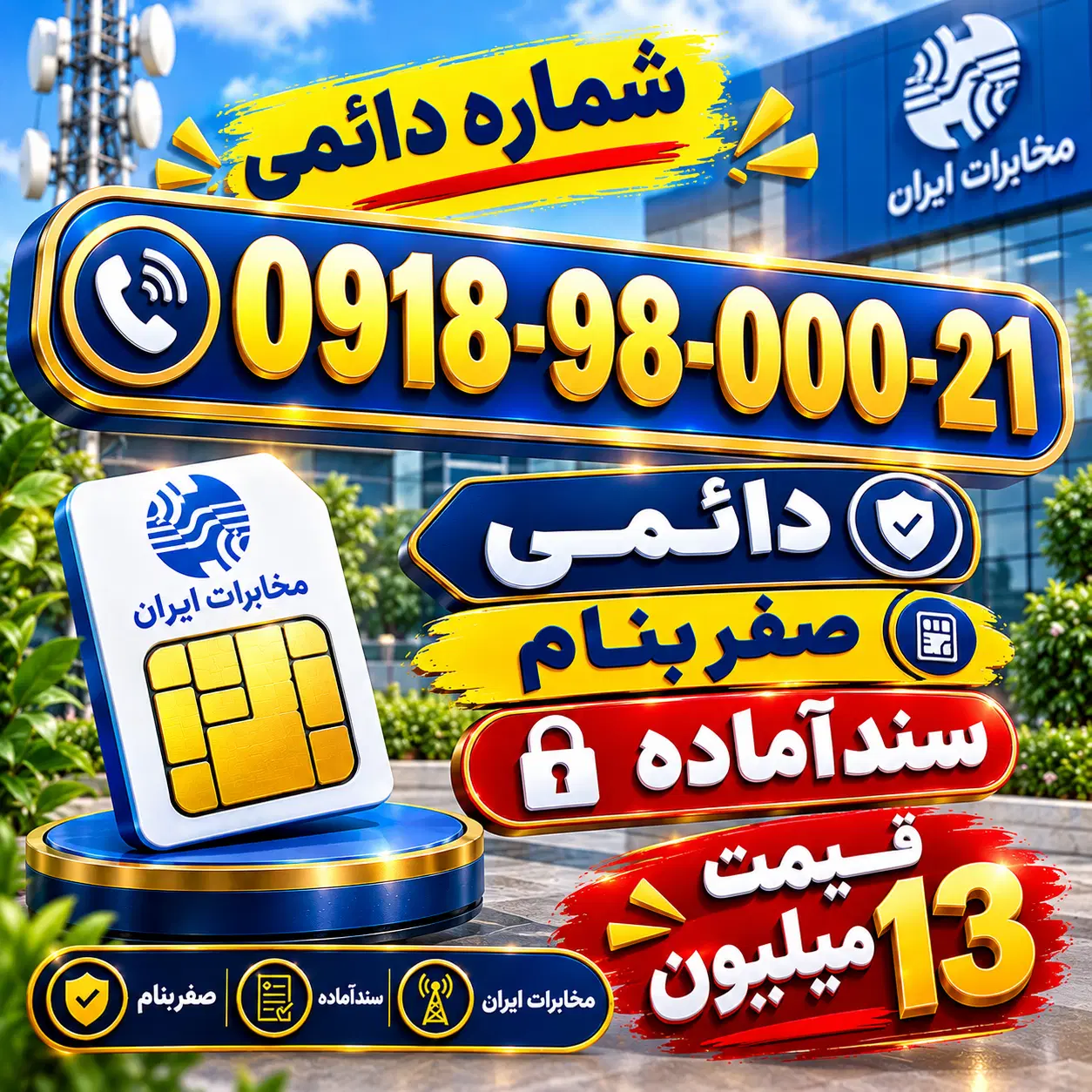 0918-98-000-21|سیمکارت|سقز, |دیوار