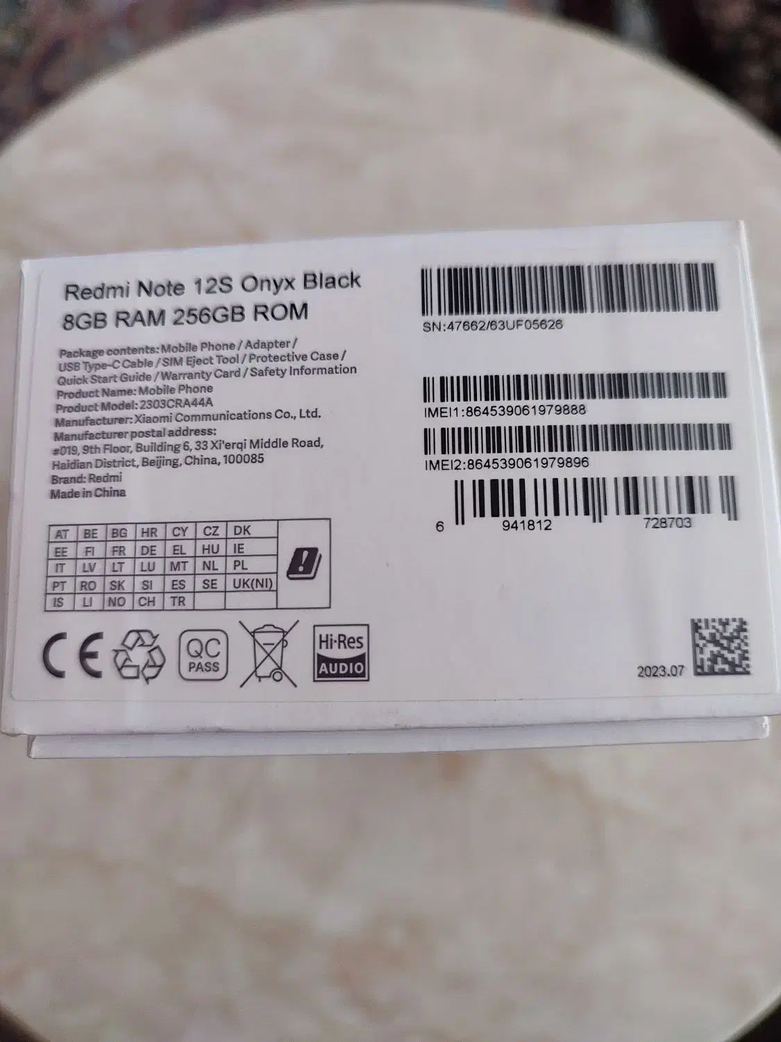 گوشی موبایل redmi note 12 s با کابل|موبایل|تهران, تختی|دیوار