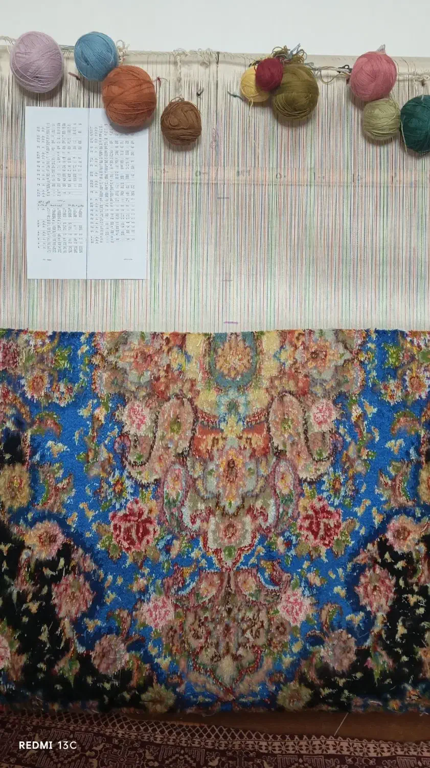 فرش نیمه کاره|فرش|تبریز, |دیوار