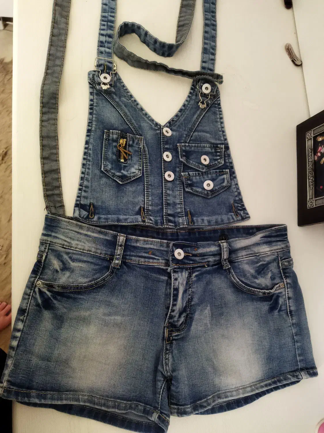 ست شورتک وپیشبند جین نو و سالم|لباس|تهران, افسریه جنوبی|دیوار