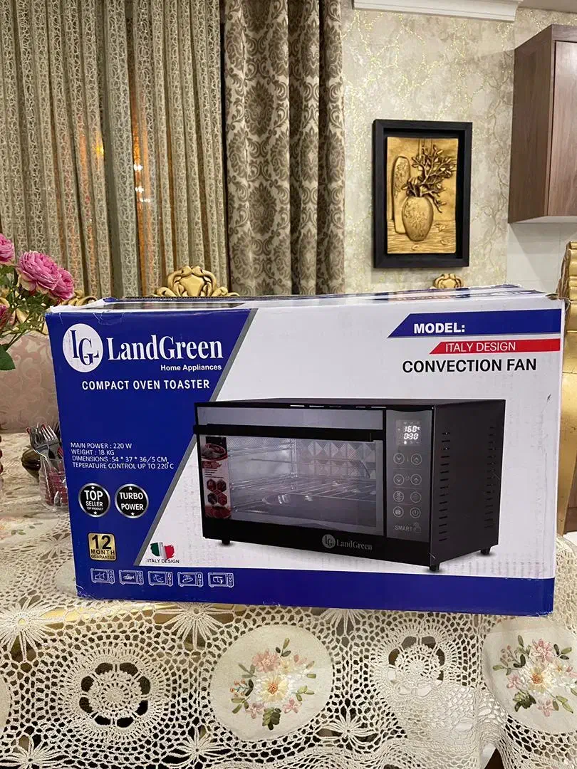 آون توستر LandGreen کامپکت نو و پلمب|اجاق گاز و لوازم برقی پخت‌وپز|رشت, گلسار|دیوار