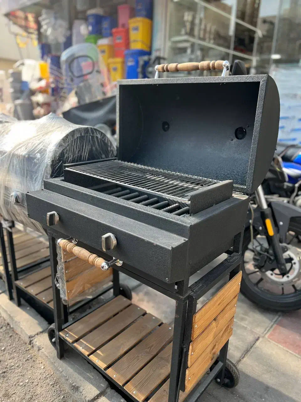 تولیدی کبابپز باربیکیو گازی ذغالی پلوپزدار منقل|اجاق گاز و لوازم برقی پخت‌وپز|قیامدشت - خاورشهر, |دیوار