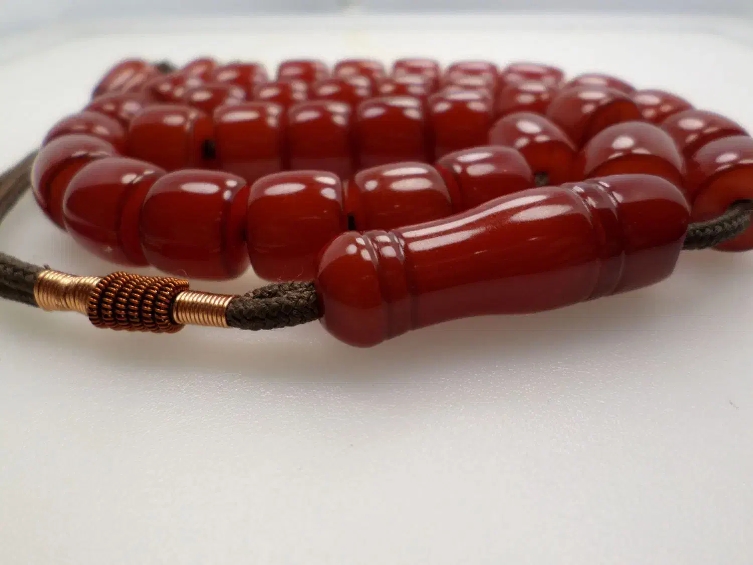 تسبیح کهربا۳۳عددی فاتورانی تراش تمام دست کد۳۱۲،۳۱۱|بدلیجات|سمنان, |دیوار