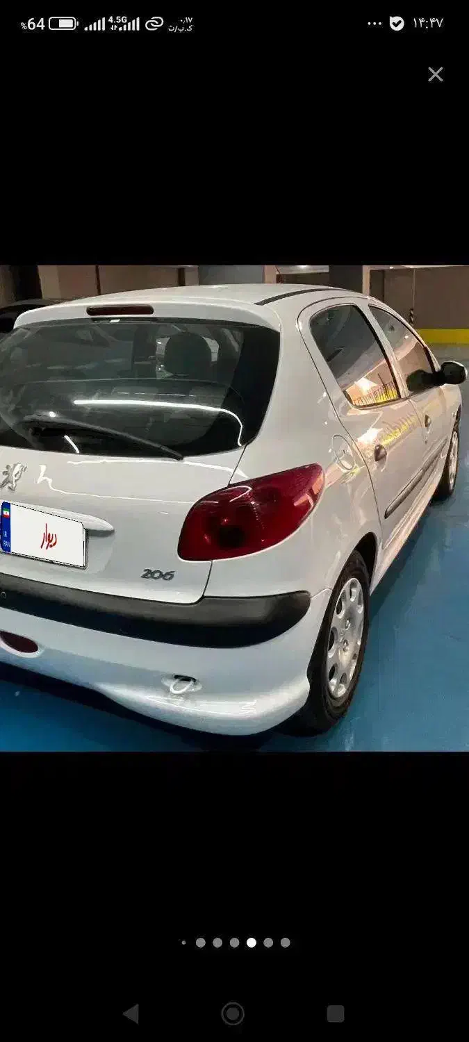 پژو۲۰۶ تیپ ۲ بیرنگ ۴۰۱ کم کار|خودرو سواری و وانت|خمین, |دیوار