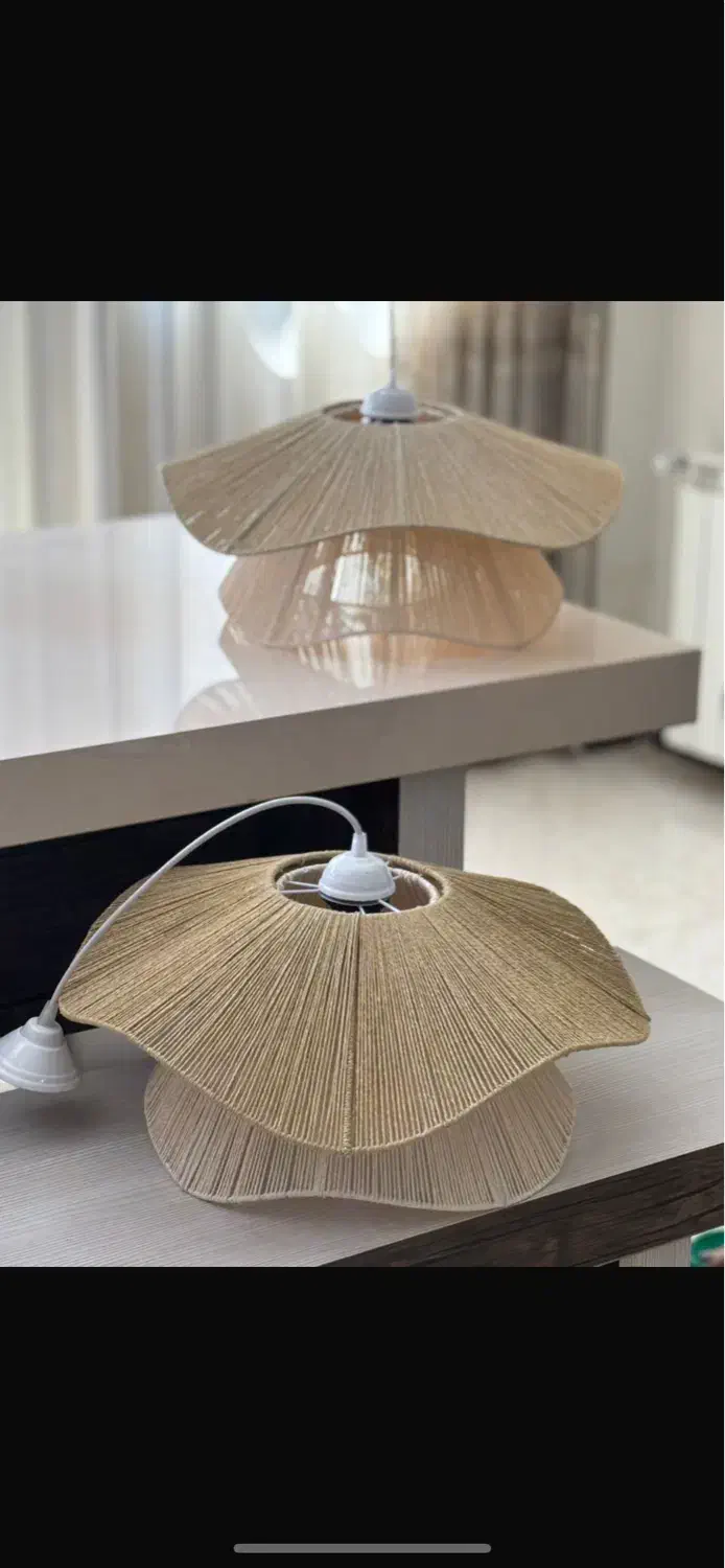 لوستر دو طبقه رافیا|لوستر و چراغ آویز|اصفهان, آزادان|دیوار