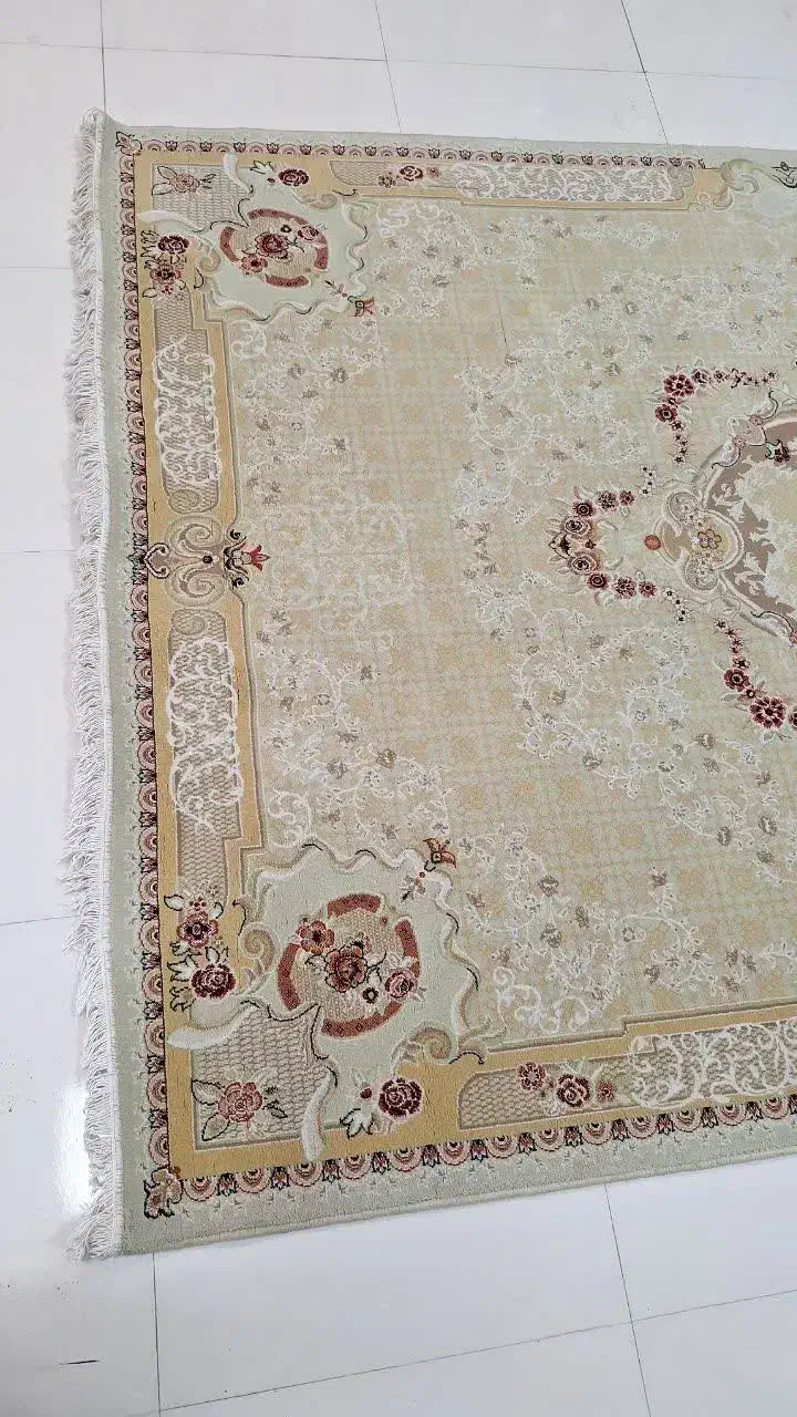 دو تخته فرش6متری کرم رنگ|فرش|ایلام, |دیوار