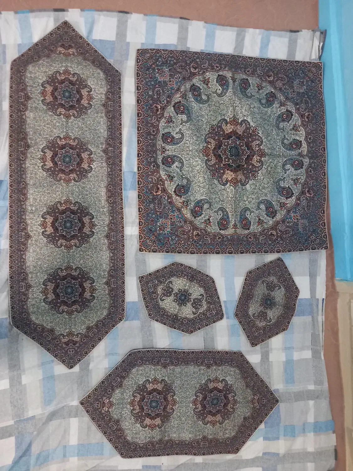 سرویس ترمه دوزی|پرده، رانر، رومیزی|کنارک, |دیوار