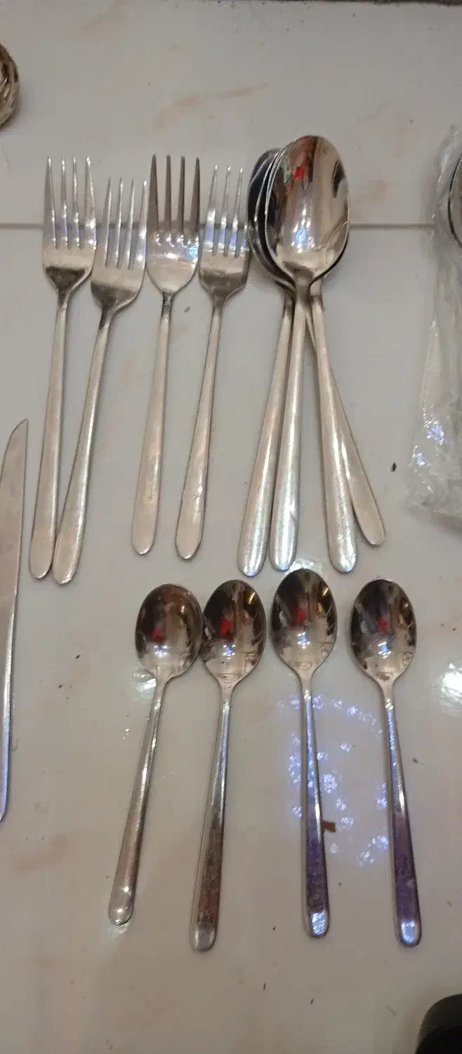 قاشق چنگال کارد استیل|ظروف سرو و پذیرایی|پردیس, فاز ۹|دیوار