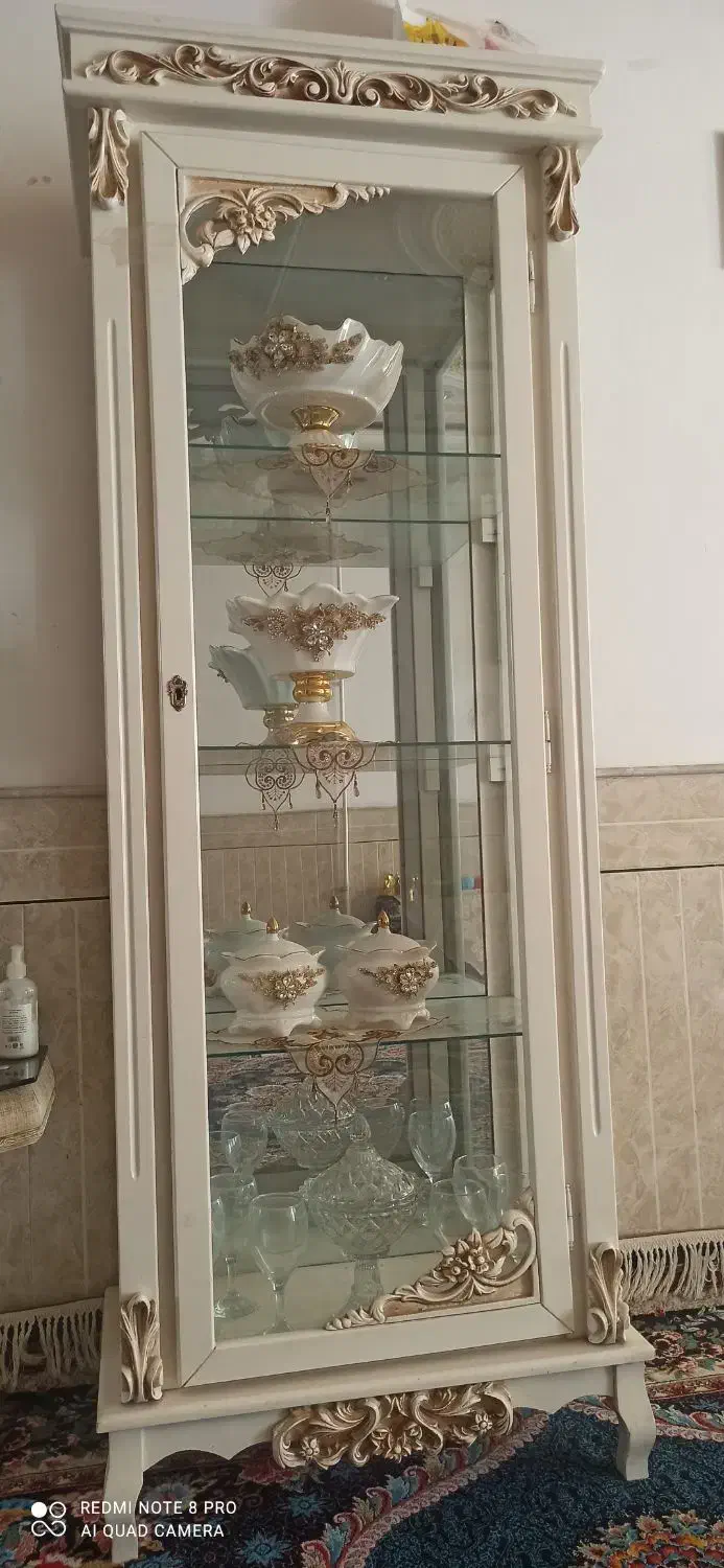 ویترین و اینه شمعدون|بوفه، ویترین، کنسول|کاشان, راوند|دیوار