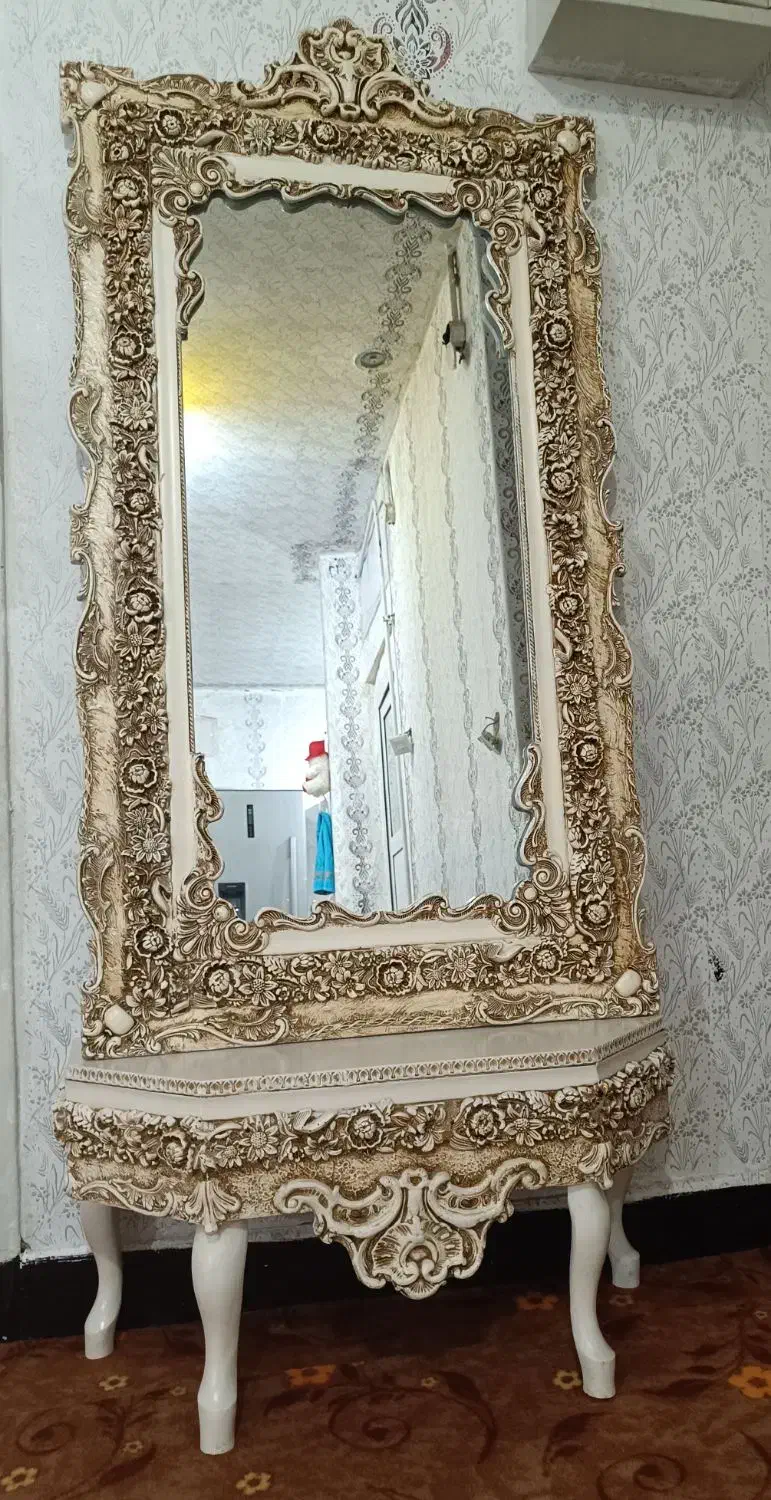 آینه و کنسول بوفه و ساعت|بوفه، ویترین، کنسول|آبدانان, |دیوار