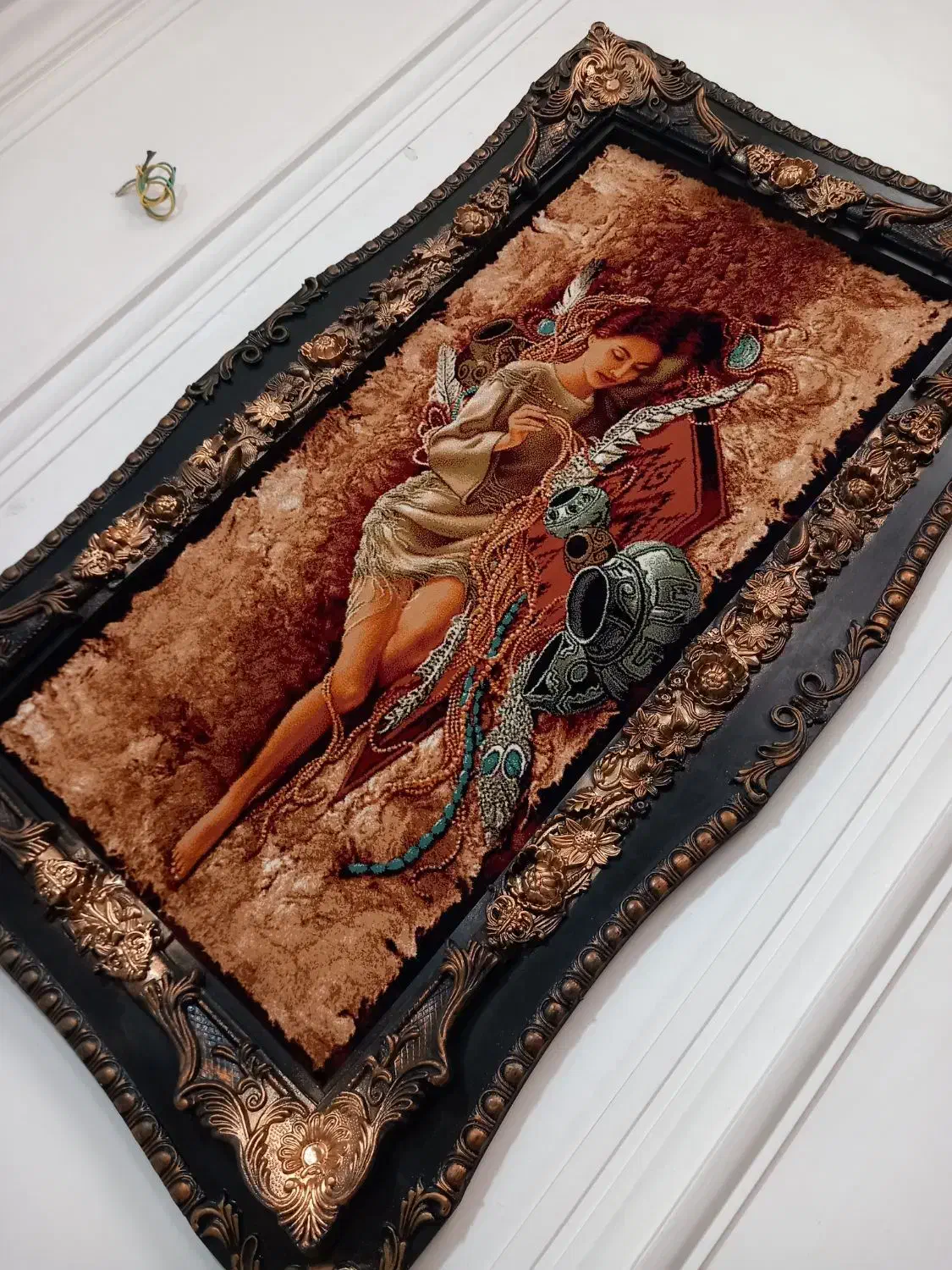 تابلو فرش نخ ابریشم|تابلو فرش|کرمانشاه, |دیوار