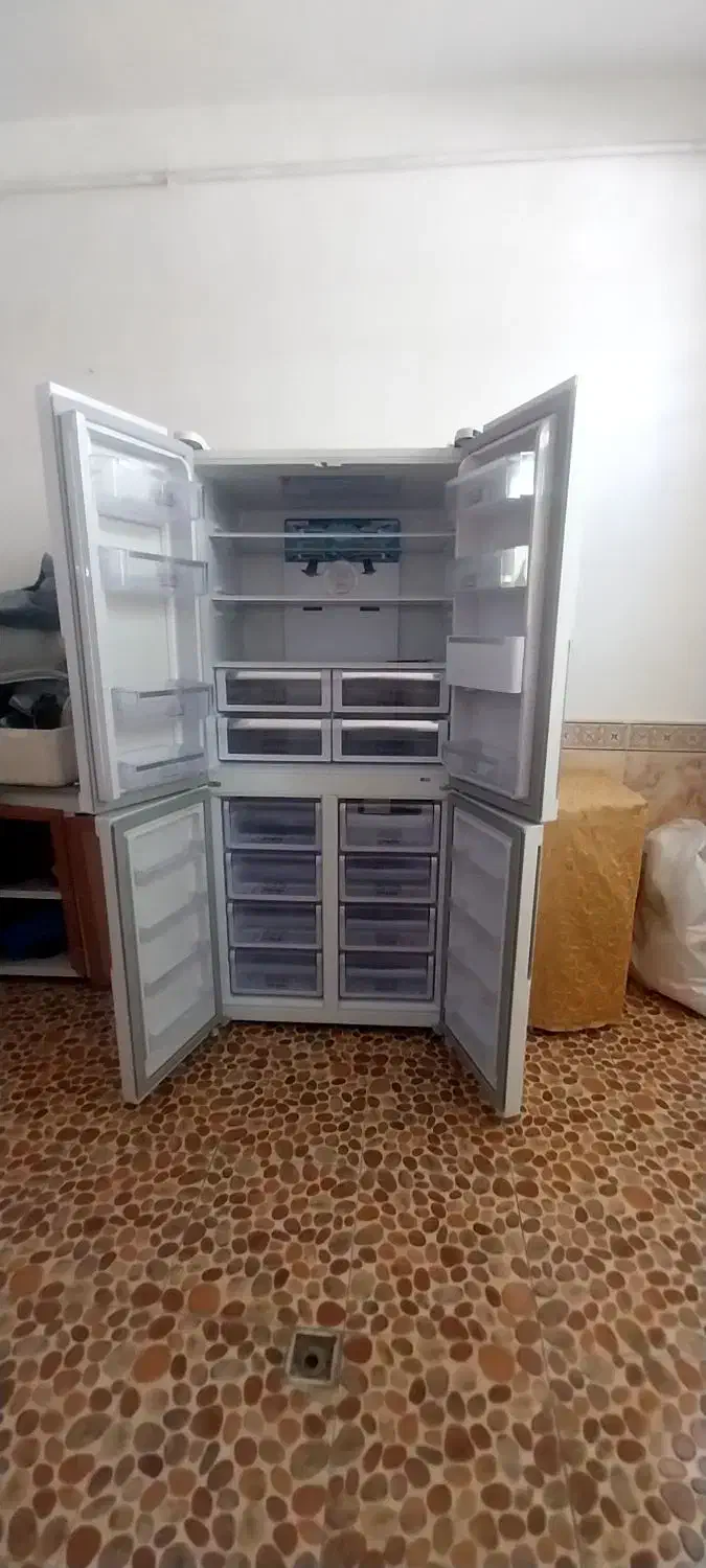 یخچال دوقلوی چهار در تکنوسان|یخچال و فریزر|صحنه, |دیوار