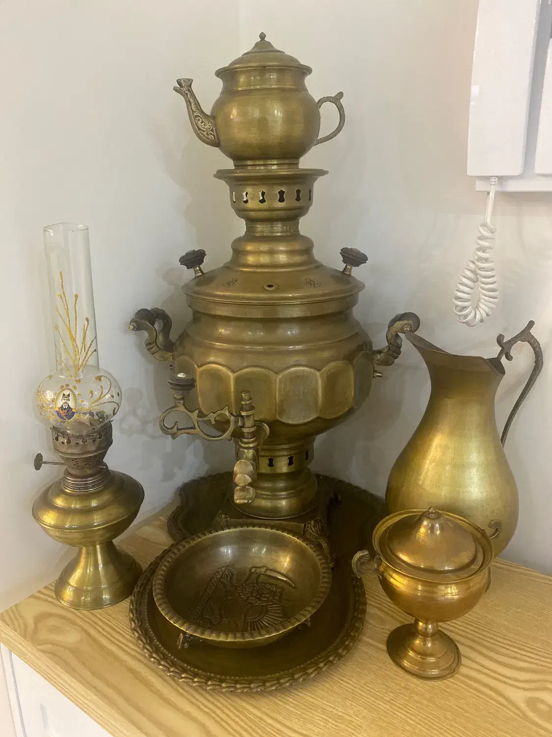 سماور ذغالی مسی|سماور، چایساز، قهوهساز|پردیس, فاز ۸|دیوار