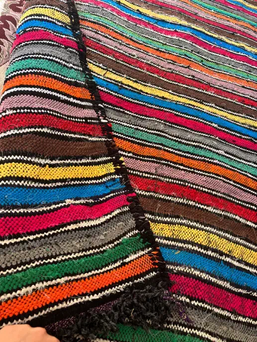 قالیچه دست بافت یا گلیم پارچه ای یا پالاس|گلیم، جاجیم، گبه|مشهد, نوده|دیوار