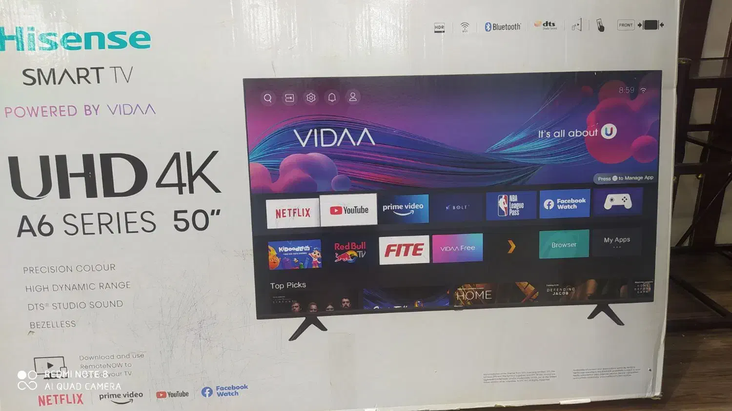 کارتون تلویزیون 50 اینچ سالم|تلویزیون و پروژکتور|شوشتر, |دیوار