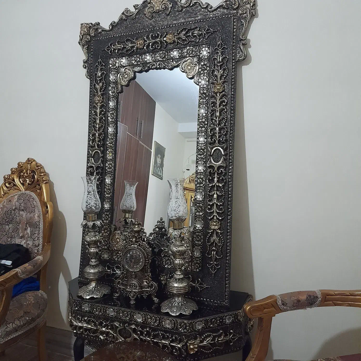 اینه و شمعدان پلی استر|آینه|نهاوند, |دیوار