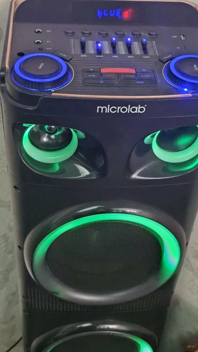 اسپیکر بزرگ میکرولب ، رقص‌نور و میکروفون و کنترل|سیستم صوتی خانگی|تهران, امام زاده عبدالله|دیوار