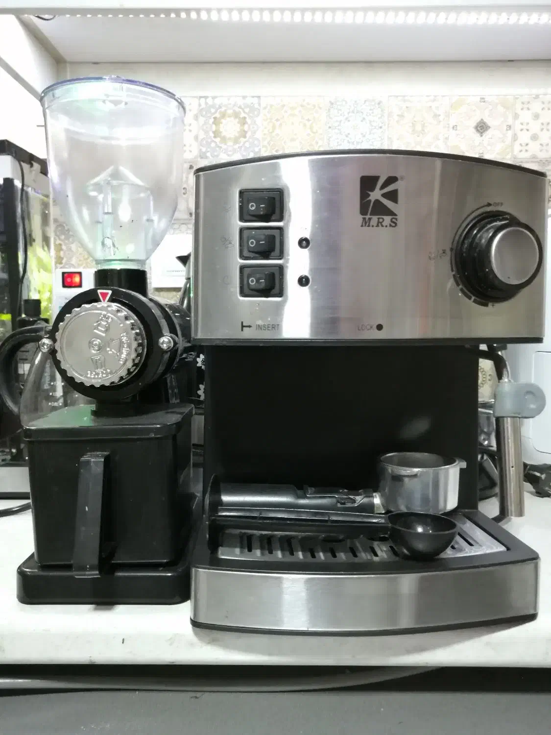 اسپرسو ساز و آسیاب قهوه|سماور، چایساز، قهوهساز|شیراز, سینما سعدی|دیوار