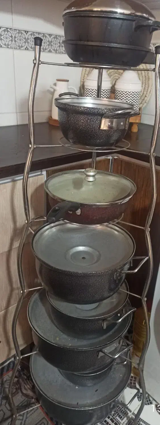 فقط استند خالی 6طبقه جنس محکم و سالم بدون قابلمه|آب‌چکان و نظم‌دهنده ظروف|مسجد سلیمان, |دیوار