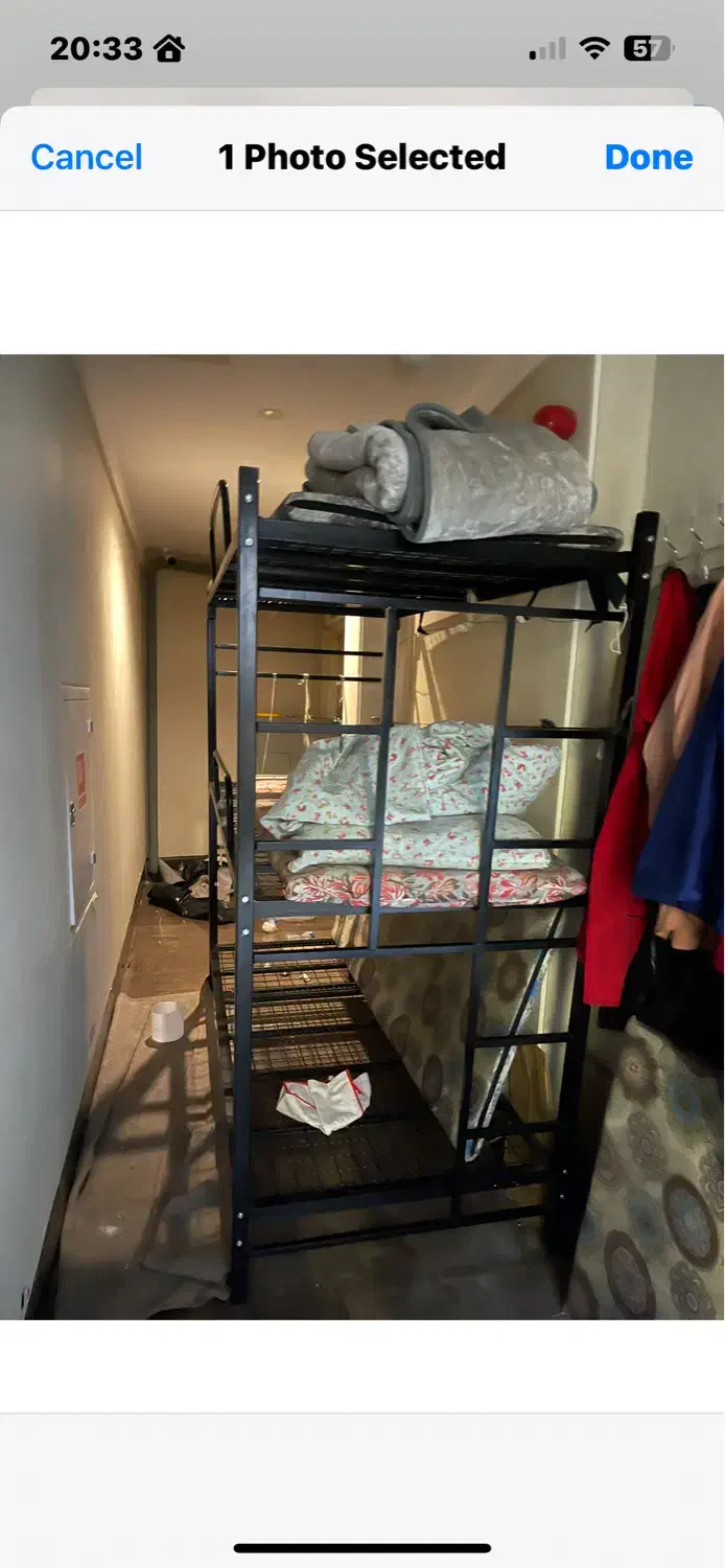 تخت خواب سه طبقه فلزی|تخت و سرویس خواب|تهران, شهرک محلاتی|دیوار