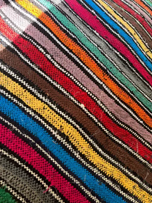 قالیچه دست بافت یا گلیم پارچه ای یا پالاس|گلیم، جاجیم، گبه|مشهد, نوده|دیوار