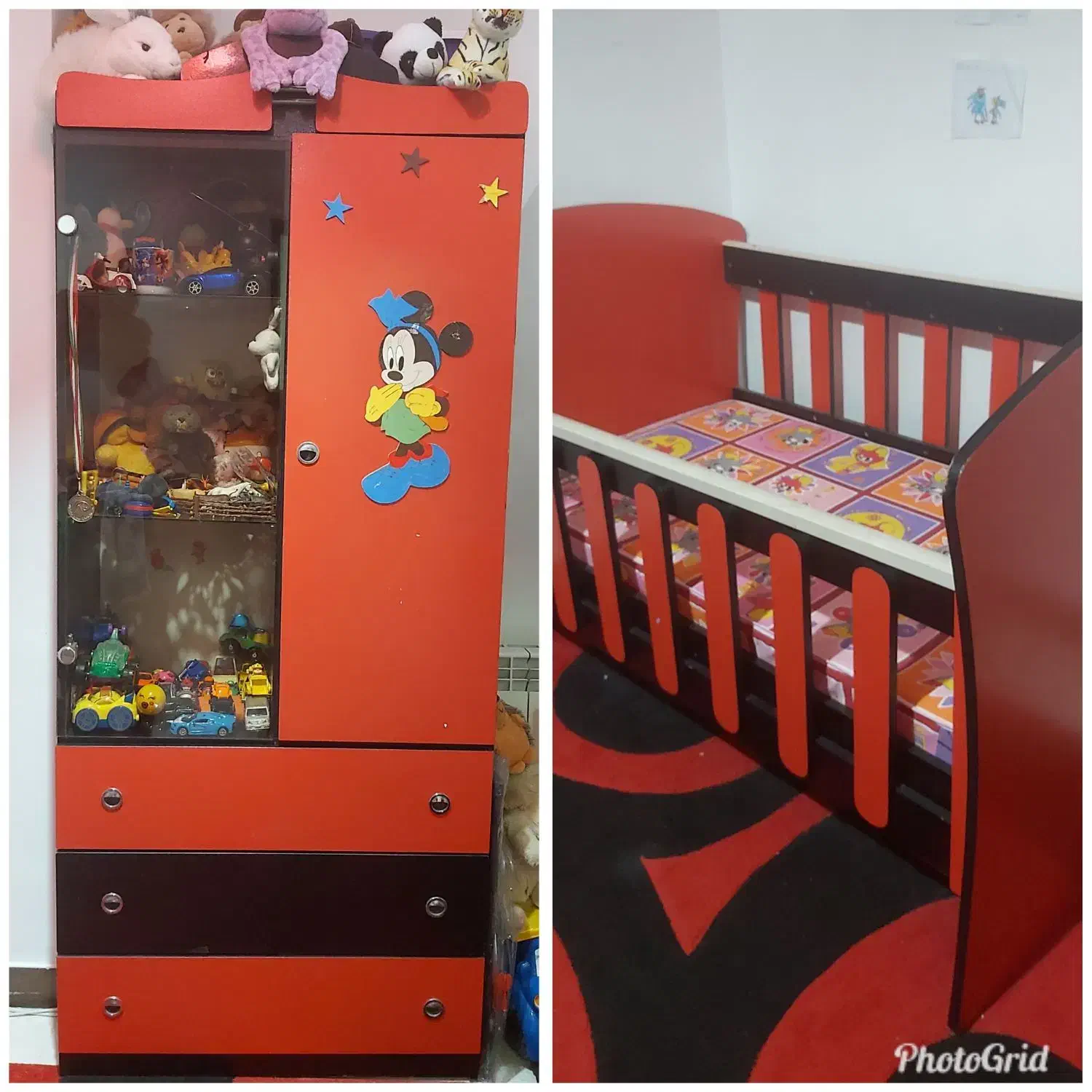 تخت و کمد کودک|تخت و سرویس خواب|رشت, دیانتی|دیوار