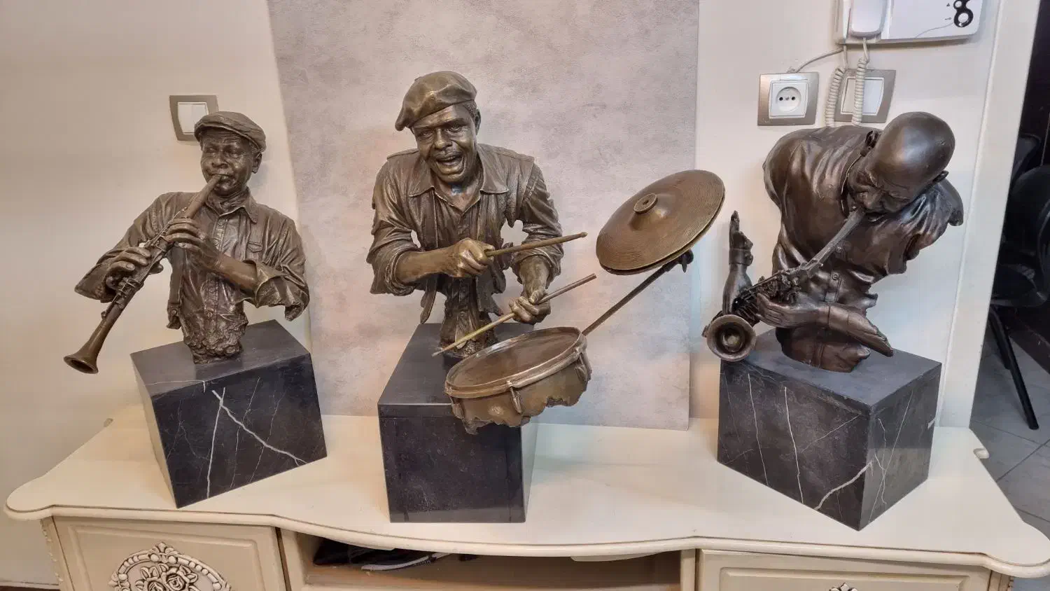 مجسمه برنزی مردان سیاه پوست|مجسمه، تندیس، ماکت|تهران, فردوسی|دیوار